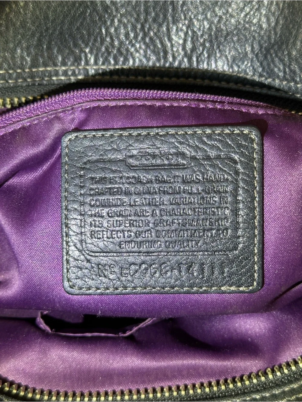 Coach Black Leather Chain-Handle Tote Bag